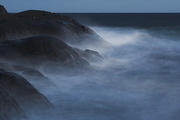 Image showing Dark norwegian shore