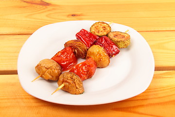Image showing Grilled vegetables on plate