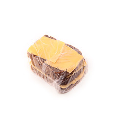 Image showing Bread and cheese isolated