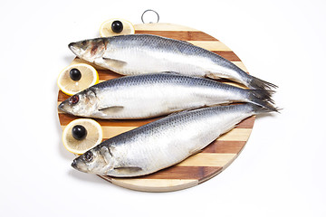 Image showing Fish with lemon and olive