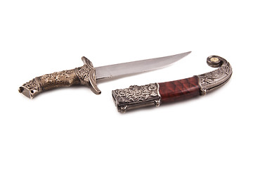 Image showing Traditional Arab dagger on white