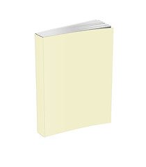 Image showing Blank book with white cover