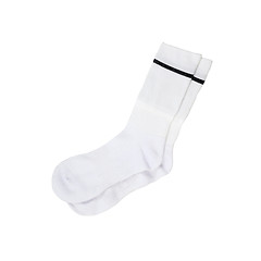 Image showing a white pair of sock