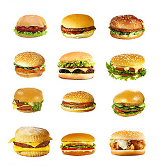 Image showing Hamburgers and cheeseburgers