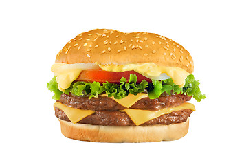 Image showing hamburger isolated on white