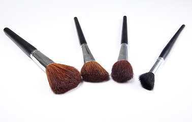 Image showing Professional make up and powder brushes