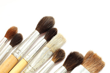 Image showing Set of brushes