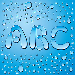 Image showing Water Drops Letters