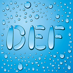 Image showing Water Drops Letters