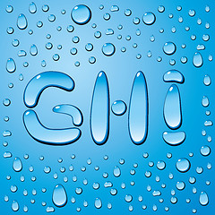 Image showing Water Drops Letters