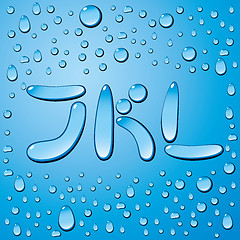 Image showing Water Drops Letters