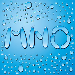 Image showing Water Drops Letters