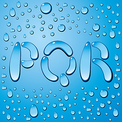 Image showing Water Drops Letters