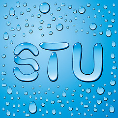 Image showing Water Drops Letters