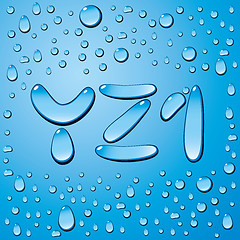 Image showing Water Drops Letters