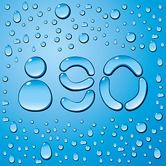 Image showing Water Drops Letters