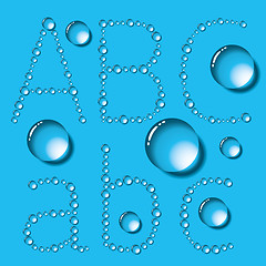 Image showing Water Drops Letters