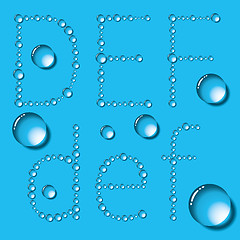 Image showing Water Drops Letters