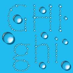 Image showing Water Drops Letters