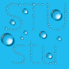 Image showing Water Drops Letters