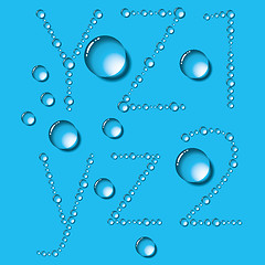 Image showing Water Drops Letters