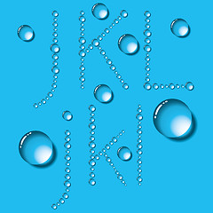 Image showing Water Drops Letters
