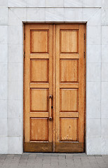 Image showing Old wooden door