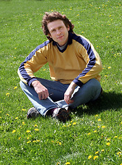 Image showing Man on grass