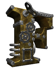 Image showing steampunk letter f