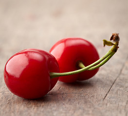 Image showing fresh red cherries