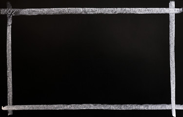 Image showing Blackboard background with a chalk frame