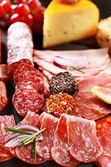 Image showing Antipasto catering platter