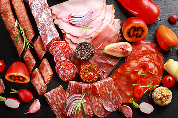 Image showing Antipasto catering platter