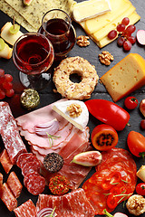 Image showing Antipasto catering platter