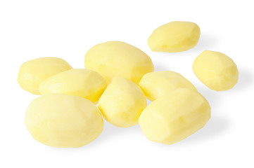 Image showing Fresh peeled potatoes