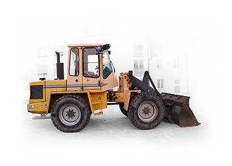 Image showing Yellow bulldozer