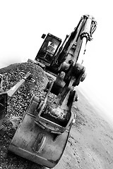 Image showing backhoe digging bulk