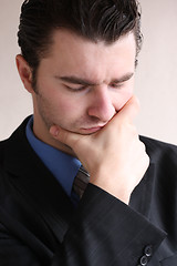 Image showing business man is thinking