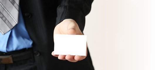 Image showing businessman giving business card