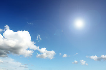 Image showing sun and white cloud