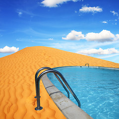Image showing pool in the desert