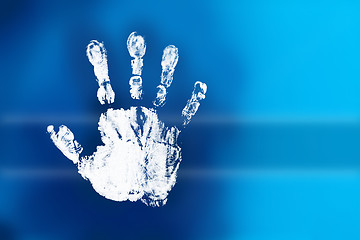 Image showing white handprint