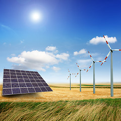 Image showing windmill and photovoltaic
