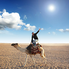 Image showing pose on the camel