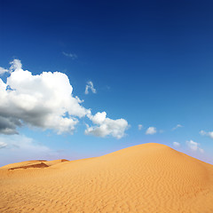 Image showing Sand dunes in Sahara 