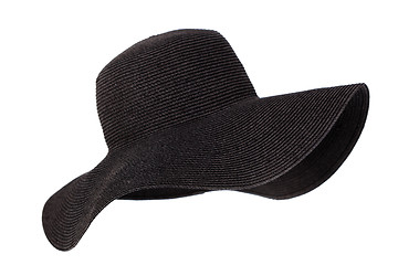 Image showing black woman's hat isolated on white background 