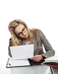 Image showing young successful business woman in the office