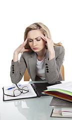 Image showing young successful business woman in the office