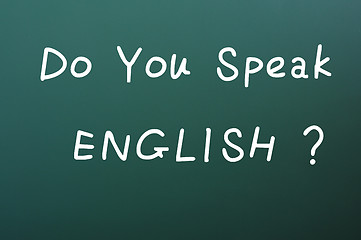 Image showing Do you speak English