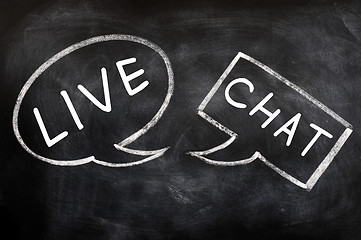 Image showing Speech bubbles for live chat
